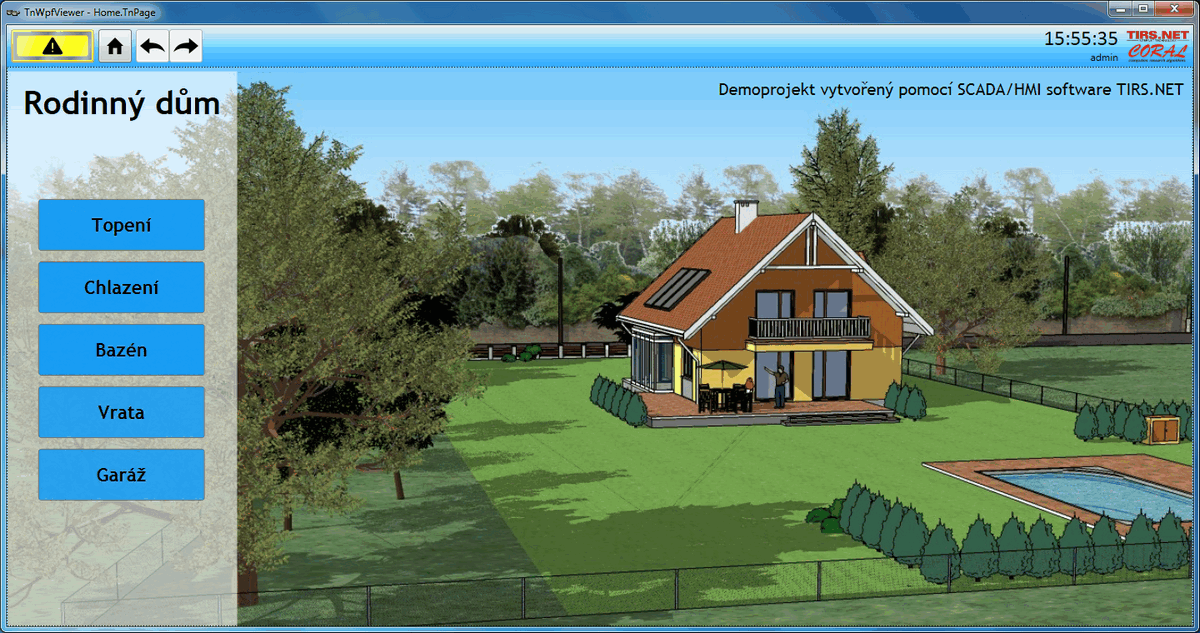 Vizualizační panel TIRS.NET